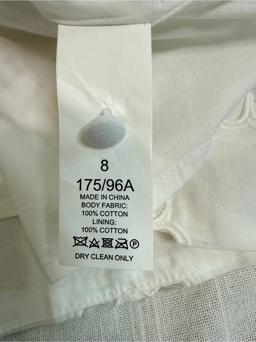 Kate Spade White Clover Eyelet Dress 8 NJMUB077 V-Neck A-Line Mini EUC